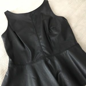 Vegan leather Zara peplum top